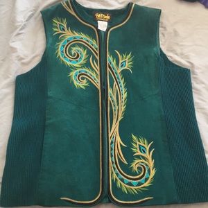 Hand embroidered vest